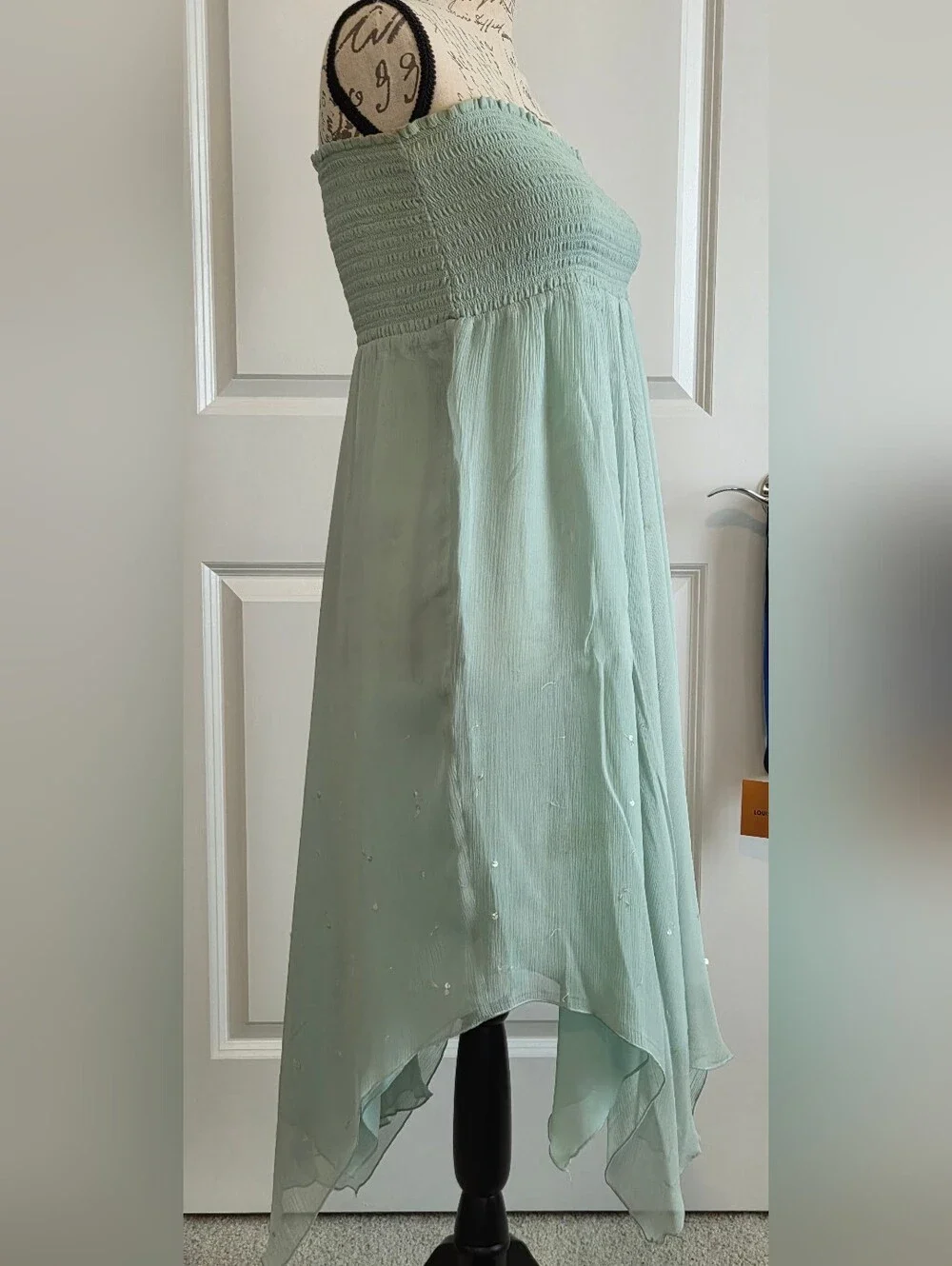 JLo Strapless Handkerchief Dress - Picture 3 of 8